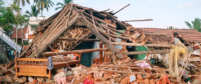 After the Asian Tsunami 2002 SCAD worked tirelessly to help after villages were left in this destruction