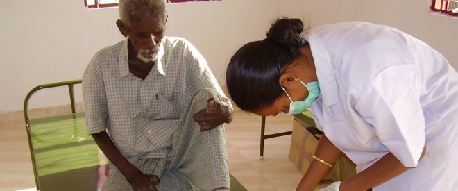 SCAD nurses helping patients with leprosy 