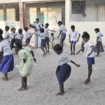 Children playing at an informal school in India