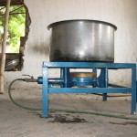 Cooking with gas fire from the biodigester